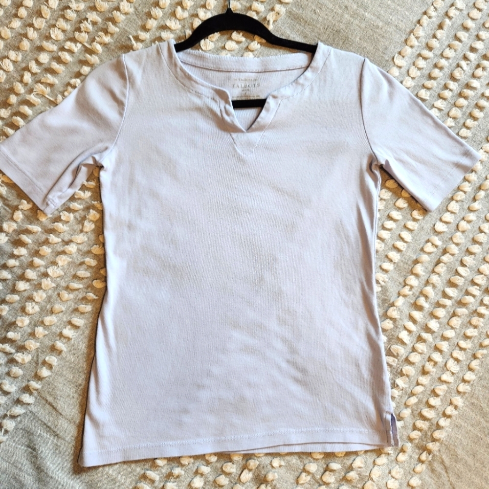 Talbots The Talbots Tee in Dusty Blue sz P